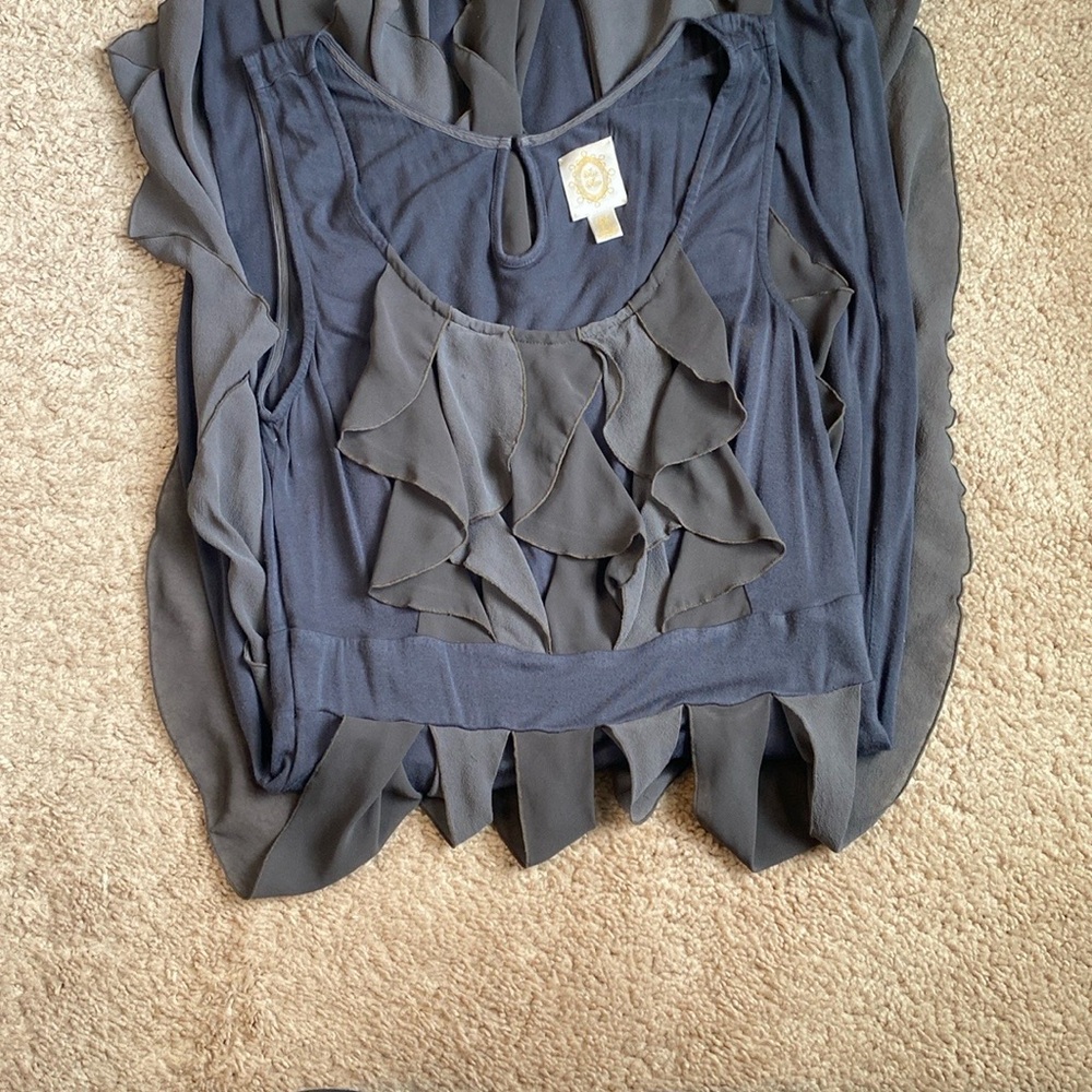 Ric Rac Elegant Gray Ruffle Dress - Picture 4 of 4
